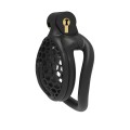Klatka na penisa, czarna, płaska.