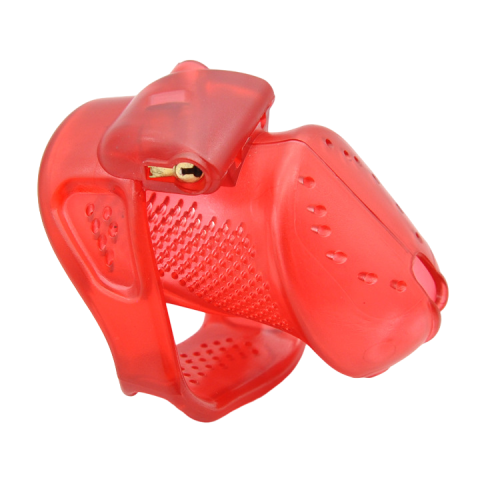 Czerwony pas cnoty z wentylacją i ergonomicznym dopasowaniem.