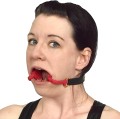 Silikonowy rozwieracz ust czerwony.