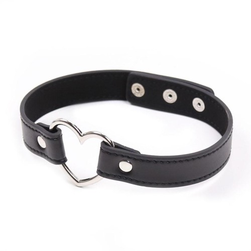 SEKSOWNY CHOKER Z OBROŻĄ Z SERDUSZKIEM