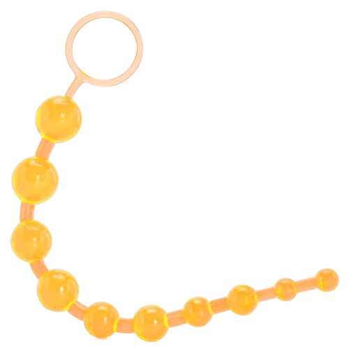 ŻÓŁTE ŻELOWE KULKI ANALNE - 10 KULEK