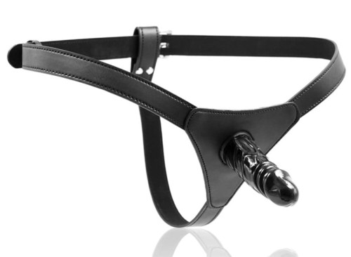 SKÓRZANA UPRZĄŻ STRAP-ON DILDO
