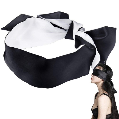 BŁYSZCZĄCA DŁUGA SZARFA NA OCZY