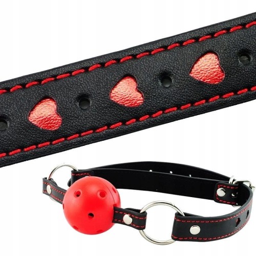 KNEBEL Z KULKĄ NA OZDOBNYM PASKU