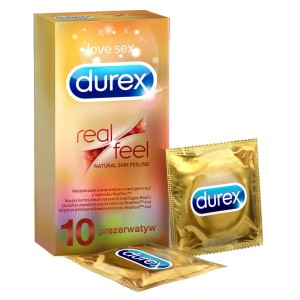 Prezerwatywy XL bez lateksu Durex Real Feel 10 szt.