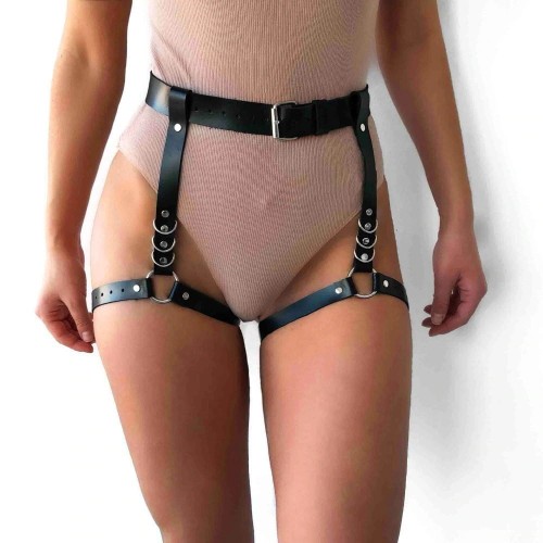 SKÓRZANA UPRZĄŻ NA UDA BDSM