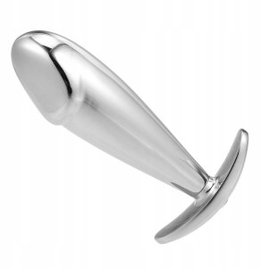 Stalowy korek analny w kształcie penisa