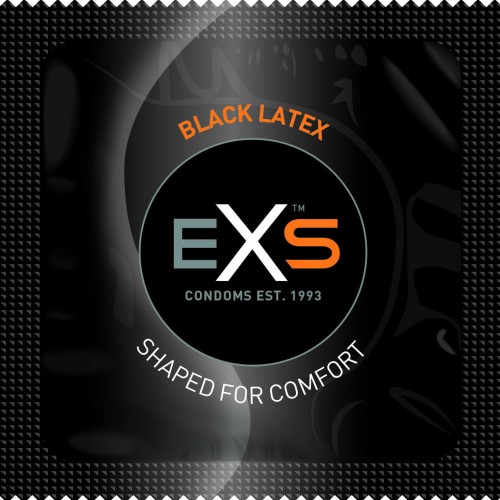 CZARNE PREZERWATYWY LATEKSOWE EXS BLACK LATEX