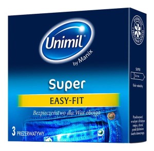 Prezerwatywy Unimil Super Easy Fit 3 szt.