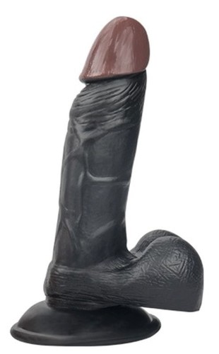 Czarny penis na przyssawce dildo