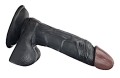 Penis na przyssawce czarne dildo