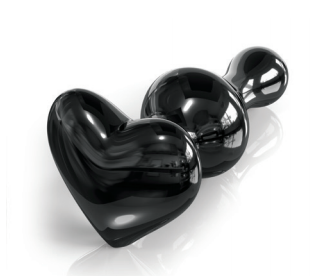 EKSKLUZYWNY CZARNY KOREK ANALNY SERCE