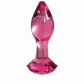 KRYSTALICZNY KOREK ANALNY KOLOR RÓŻOWY