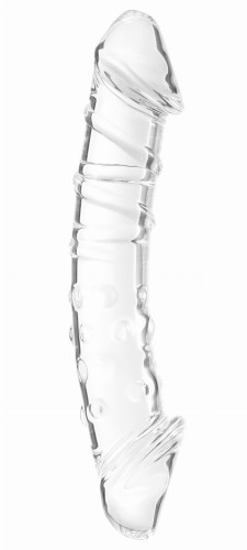 DWUSTRONNE SZKLANE DILDO ANALNO-WAGINALNE