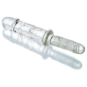Szklane dildo pochwowo-analne - pałka penis ze szkła