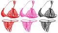 SEXY KOMPLET BIELIZNY STANIK I MAJTECZKI