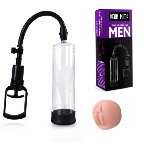 Duża pompa do powiększania penisa z waginą do masturbacji