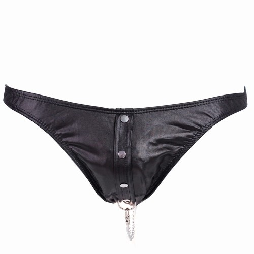 Majtki męskie z imitacji skóry