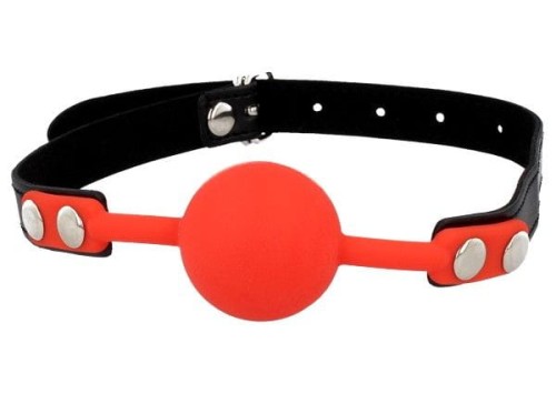 KNEBEL Z SILIKONOWĄ KULKĄ BDSM