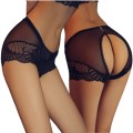 Seksowne koronkowe majtki z otwartym krokiem.