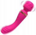 Elegancki wibrator damski 2w1 w intensywnym kolorze, gotowy do użycia.