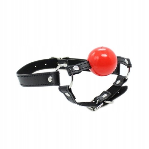 GUMOWY KNEBEL Z UPRZĘŻĄ NA TWARZ