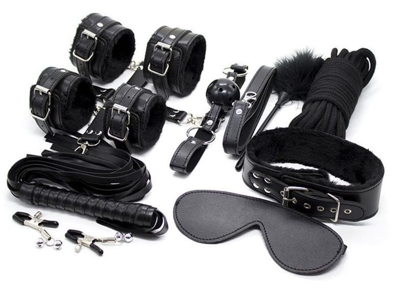 Kompletny zestaw akcesoriów BDSM